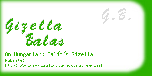 gizella balas business card